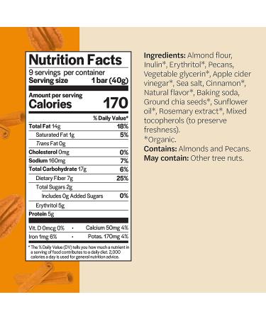 GOOD TO GO Soft Baked Bars - Cinnamon Pecan, 9 Pack | Gluten-Free, Keto, Paleo, Low Carb Snacks - Buy Online on GoSupps.com