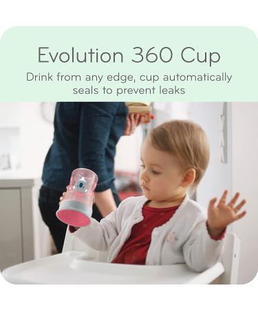 NUK Evolution 360 Cup 8 oz Pink 2-Pack for 8+ Months â€“ BPA-Free Toddler Sippy Cups - Buy Online on GoSupps.com