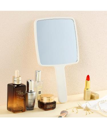 Jasefa Hand Mirror - Portable Handheld Mirror for Makeup and Shaving, Travel-friendly for Men & Women (Milk White) - Buy Online on GoSupps.com
