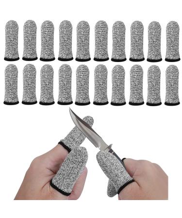 Zxfuture 12PCS Cut Resistant Finger Cots,Finger Sleeves, Glove Life Extender, Reusable Thumb Protectors Finger Covers Fingertip Protector for Cutting, Handicrafts, Craft (Pack of 12)