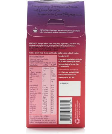 Superlife Infusions Moringa Infused Tea 15 Bags Chocolate Strawberry Sundae - Buy Online on GoSupps.com