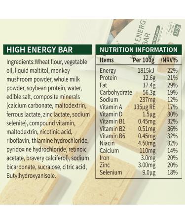 Emergency Food Bars | Mushroom Flavor | 20-Year Shelf Life | Survival Energy for Camping & Emergencies - Buy Online on GoSupps.com
