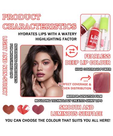 6 Colors Lip Oil Set - Moisturizing & Plumping Gloss Non-Sticky Hydrating Lip Oil for Women - Long Lasting Shine - Buy Online on GoSupps.com