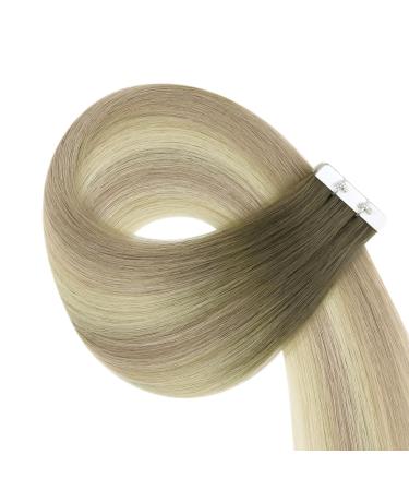 Youngsee Ombre Tape-In Extensions | 60cm Real Hair Dark Brown to Blond Virgin Smooth Weft - 5PCS #4/7/80 - Buy Online on GoSupps.com