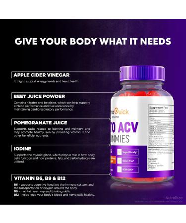 Ultra Quick Keto ACV Gummies - All Natural 1000MG Supplement | Premium Keto + ACV Formula | Official Reviews (60 Gummies - Buy Online on GoSupps.com