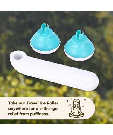 PURAVA Pino Aesthetic Ice Face Roller - Reduce Skin Irritation & Puffiness | Face Massager for All Skin Types | Green & White Face Sculpting Tool - Shop Now - Buy Online on GoSupps.com