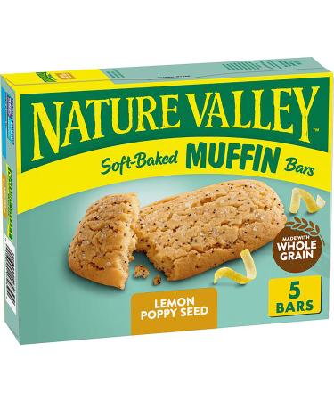 Nature Valley Soft-Baked Muffin Bars Lemon Poppy Seed, 6.2 oz, 5 ct