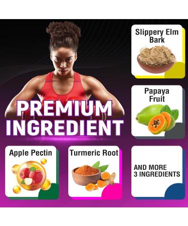 CIVIMUNA Slippery Elm Capsules with Slippery Elm Papaya Fruit Apple Pectin - 90 Capsules for 3 Months Supply - Buy Online on GoSupps.com