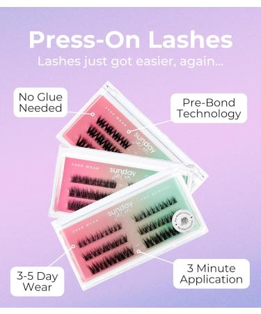 Lola's Lashes Pre-glued Lashes | Bold Definition Starter Kit | Pre-Glues Lashes | Easy Application | Stick & Clamp Tools Included | 5 Days Wear & Waterproof | 10-14mm - Buy Online on GoSupps.com