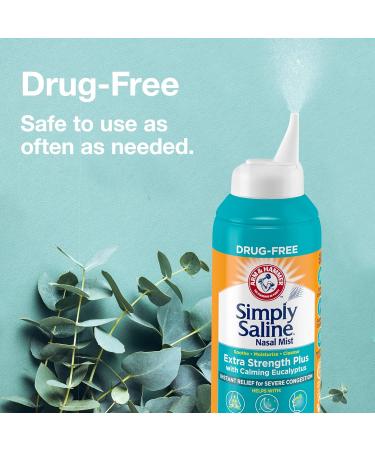 Simply Saline Adult Nasal Mist Extra Strength with Eucalyptus - Fast-Acting Sinus Relief - Buy Online on GoSupps.com