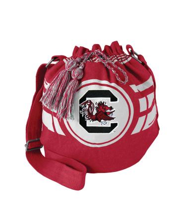 Little Earth NCAA Women's Ripple Drawstring Bucket Bag South Carolina Gamecocks