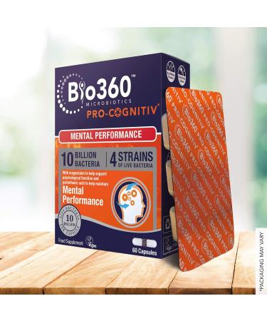 Natures Aid Bio360 Pro-Cognitiv 60 Capsules - Mental Performance Formula with 10 Billion Bacteria - Buy Online on GoSupps.com