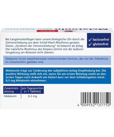 Doppelherz Melatonin - Alleviate Jet Lag | 120 Easy-to-Swallow Mini Tablets - International Shipping Available - Buy Online on GoSupps.com