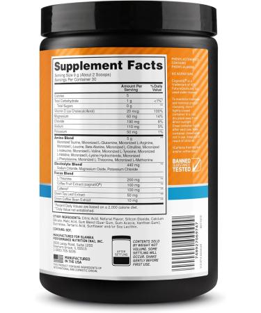 Optimum Nutrition Amino Energy Powder Plus Focus with BCAA Electrolytes and Caffeine Sunkissed Citrus 30 Servings (Packaging May Vary) - Buy Online on GoSupps.com