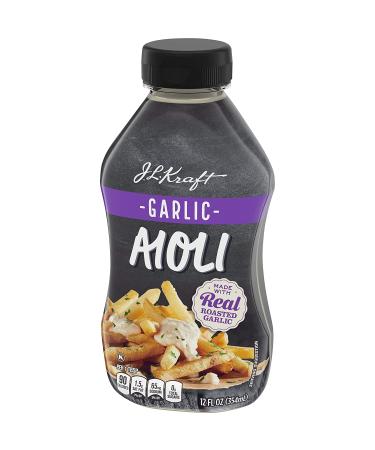 J.L. Kraft Garlic Aioli with Roasted Garlic 12 fl oz - Creamy Garlic Parmesan Sauce - Buy Online on GoSupps.com