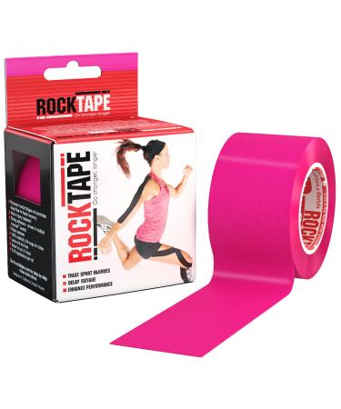 Rocktape Kinesiology Tape Athletes Water Resistant Reduce Pain & Injury Recovery 5cm x 5m Uncut Pink Hot Pink