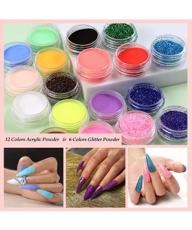 Professional Acrylic Nail Kit for Beginners - 21 Colors, Glitter Powder, Rhinestones, Manicure Tools - Perfect Gift for Women - Buy Online on GoSupps.com