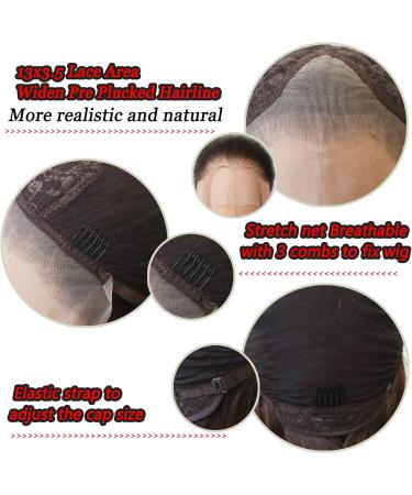 Towarm Dark Purple Long Straight Synthetic Lace Front Wig - Heat Resistant Fiber, Pre Plucked Natural Hairline - Cosplay and Daily Wear - Purple - Buy Online on GoSupps.com