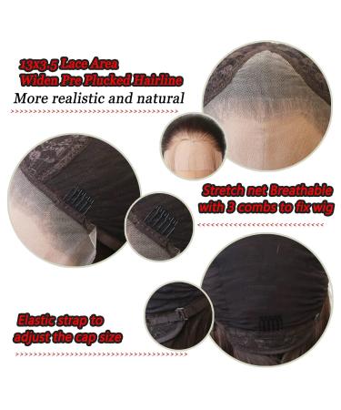 Tawarm Long Smooth Rose Red Lace Front Wig - Synthetic Glue-Free High Temperature Fiber for Women - Bright Pink Straight Daily Wear - Buy Online on GoSupps.com