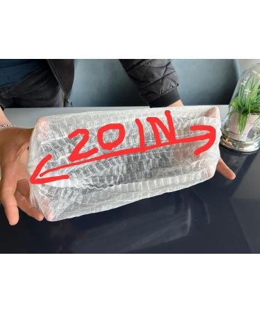 100 Pcs White Disposable Bouffant Caps - 20 Nonwoven Hair Net Sleeves with Swivel Bands | Ideal for Sleeping, Food Service - Unisex - Buy Online on GoSupps.com