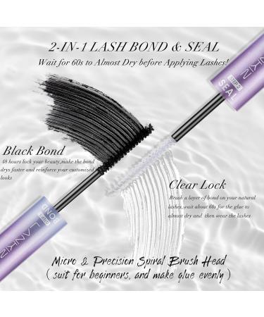 LANKIZ Cluster Lash Glue | Waterproof Bond & Seal for Wispy & DIY Extensions | 48-Hour Strong Adhesive for Individual & Strip Lashes - Buy Online on GoSupps.com