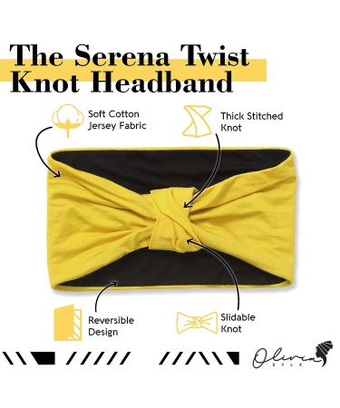 Olivia Sylx Twist Knot Headband for Women - African Turban Yoga Headband in Yellow - Buy Online on GoSupps.com