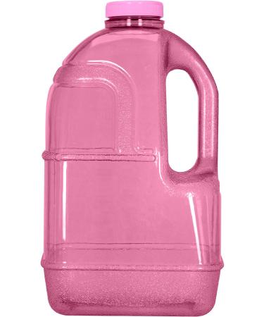 Geo Sports Bottles 1 Gallon BPA Free Reusable Leakproof Wide Mouth Sports Water Jug Bottle with Handle and 48mm Screw Cap Pink - Buy Online on GoSupps.com
