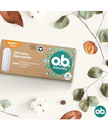 Buy o.b. Organic Tampons - 100% Organic Cotton Medium to Strong Days (2 Packs) | Natural Protection - Buy Online on GoSupps.com