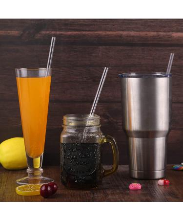 12 Pieces 11 Clear Reusable Plastic Straws with Cleaning Brush - BPA-Free for Tall Cups, Tumblers, Mason Jars - Not Dishwasher Safe - Buy Online on GoSupps.com