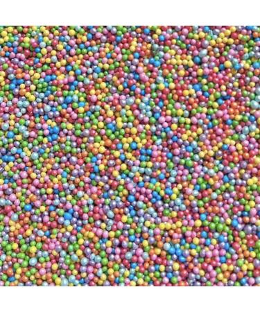 Rainbow orange pink yellow blue green 100s & 1000s sprinkles for summer edible cupcake cake toppers biscuits pearls decoration 100s 1000s bright birthday party baking RAINBOW DROPS
