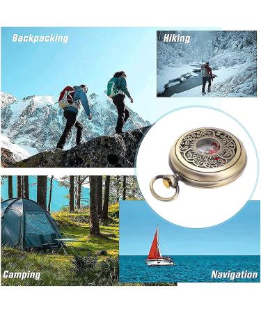Durable Brass Hiking Compass | Shockproof & Waterproof Camping Tool for Kids & Adults | Metal Pocket Navigation Instrument for Outdoor Adventures - Buy Online on GoSupps.com