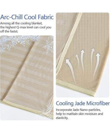 Guohaoi Cooling Blanket - King Size (90x108) | Absorbs Heat for Hot Sleepers | Oeko-Tex Certified Cool Fiber | Breathable & Comfortable All-Season Blanket | Beige - 90x108 - Buy Online on GoSupps.com