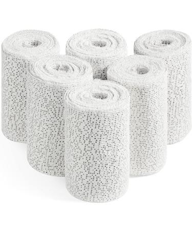 Navaris Plaster Cloth Rolls (M Pack of 6) - Gauze Bandages for Body Casts Craft Projects Belly Molds - Easy to Use Wrap Strips - 4 W x 118 L M White - Buy Online on GoSupps.com