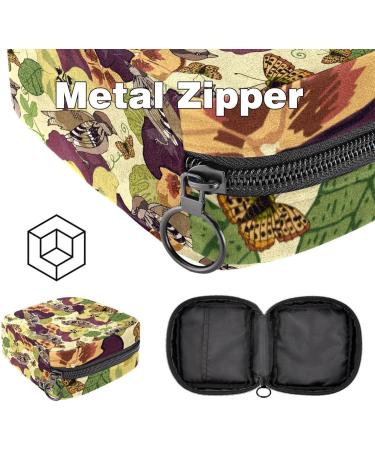 Vintage Flowers Landscape Sanitary Napkin Storage Bag | Stylish Period Organizer for Women & Teens | Menstrual Cup Holder - Color 2 - Buy Online on GoSupps.com