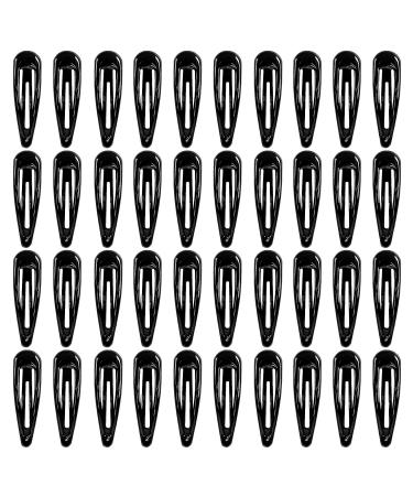 40Pcs Silicone Coated Hair Barrettes for Women  Non-Slip Metal Hair Clip Barrettes  Drop Oil Protection Snap Hair Clips for Kids  Teens  Girls(Black) Color - Buy Online on GoSupps.com