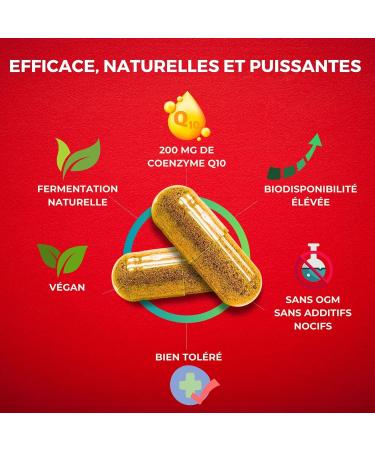COENZYME Q10-200MG - 100% Ubiquinone - Premium - Pure Q10-100% Vegan - Vegetable Fermentation - Anti-Aging - 120 Capsules - Maximum Absorption - Boosties - Buy Online on GoSupps.com