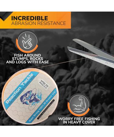 Reaction Tackle Braided Fishing Line - 30 LB Hi Vis Yellow | 500 yards | Pro Grade Power Performance for Saltwater or Freshwater - Buy Online on GoSupps.com