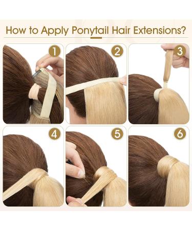 Benehair Ponytail Extension 32 Inches Long Wrap Around Ponytail Hair Extension Straight Synthetic Clip in Hairpiece for Women Medium Brown Medium Brown 32 Inches - Buy Online on GoSupps.com