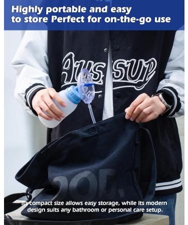 Ear Wax Removal Kit Squeezable Silicone Ear Cleaner with Earmuff for Waste Water Recycling Gentle & Effective Ear Irrigation Tool (Blue) - Buy Online on GoSupps.com