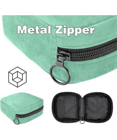 Pure Light Green Women's Menstrual Pad & Cup Storage Bag - Portable Zipper Pouch for Teens & Women - Buy Online on GoSupps.com