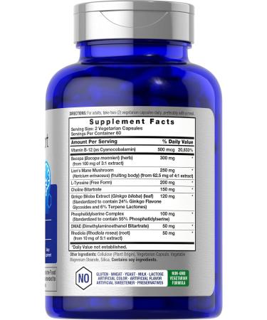 Horb ach Brain Supplement | 120 Capsules | with Phosphatidylserine & DMAE | Advanced Formula for Memory Focus Clarity | Vegetarian & Gluten Free | Neuro Support - Buy Online on GoSupps.com