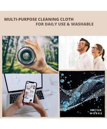 High-Quality Microfiber Eyeglass Cleaning Cloth - 100 Pack Large 15x15 cm Perfect for Eyewear & Sunglasses Reusable & Durable - Buy Online on GoSupps.com