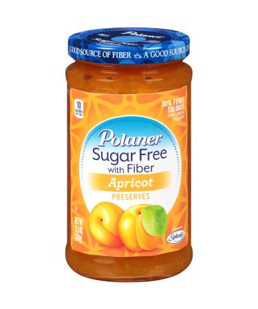 Polaner Sugar Free with Fiber, Apricot Jam, 13.5 Ounce