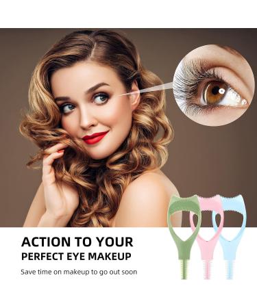 WLLHYF Mascara Shield Guard | Eyelash Applicator & Separator Tool for Makeup | Lash Comb Helper for Clean & Defined Lashes | Available in Blue, Pink, Green - Buy Online on GoSupps.com