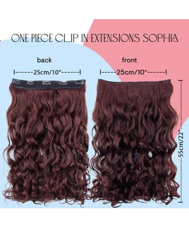 CAISHA 16" Clip In Extensions Hair Extensions Hairpiece Wavy Brown C68-1 brown #33 C68-1 - Buy Online on GoSupps.com