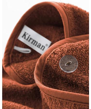 Kirman Premium Haarurban Towel - 100% Cotton Quick-Drying Turban for Short & Long Hair - Cinnamon Brown 1 Piece - Buy Online on GoSupps.com