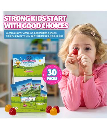 Kids Daily Multivitamin - Healthy Snacks For Kids No Sugar No Dyes Monk Fruit Sweetened Vegan Gluten-Free- 100% Daily Value of Vitamins C D3 Zinc 30 Travel Lunch Packs of Sugar Free Gummies - Buy Online on GoSupps.com