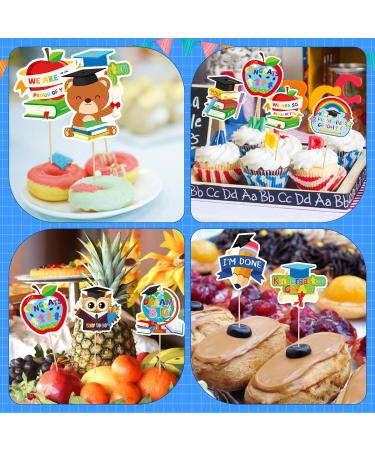 SANNIX Graduation Cupcake Toppers 2024 72Pcs Kindergarten Graduation Cupcake Decorations Graduation Cake Topper Preschool Graduation Picks for School Class Activity Grad Party (9 Design) - Buy Online on GoSupps.com