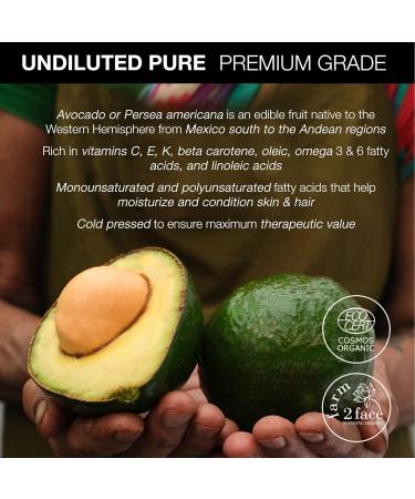 Soulflower Avocado Oil 6.77 Fl Oz - Coldpressed Hair & Skin Moisturizer, Vegan & Cruelty-Free - Paraben, Silicone & Sulfate-Free Formula - 100% Pure Avocado - Shop Now! - Buy Online on GoSupps.com