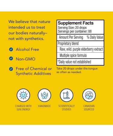 NORTH AMERICAN HERB & SPICE Elderol - 2 fl. oz. - Elderberry Extract - Immune Support, Antioxidant - Non-GMO - 88 Servings - Buy Online on GoSupps.com